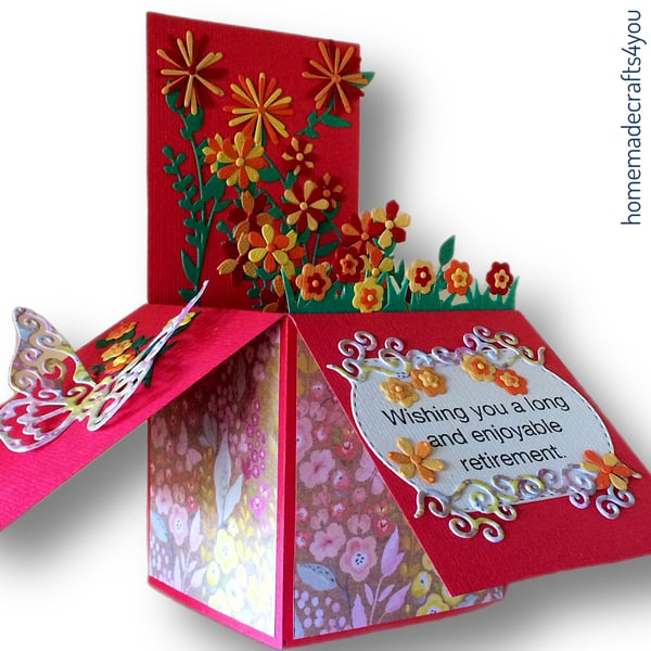 3D Box Flower Card