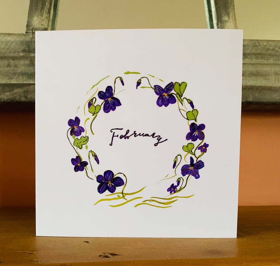 February flower card
