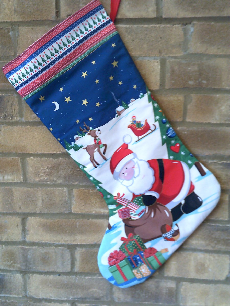 Santa and Snowman Stocking