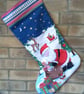 Santa and Snowman Stocking - Image 1