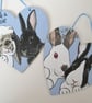 Personalised Large Hanging Decorative Heart with 2 Animals (Rabbit, Dog, etc)  - Image 3