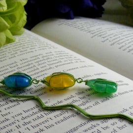 Agate Gemstone Flower Bookmark