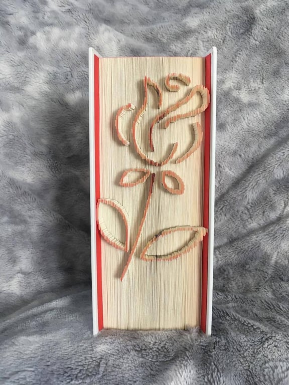 Rose CUT & FOLD Book folding Pattern - EMAILED PDF PATTERN