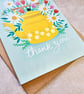 Yellow Teapot & Daisies Thank you card - Image 4