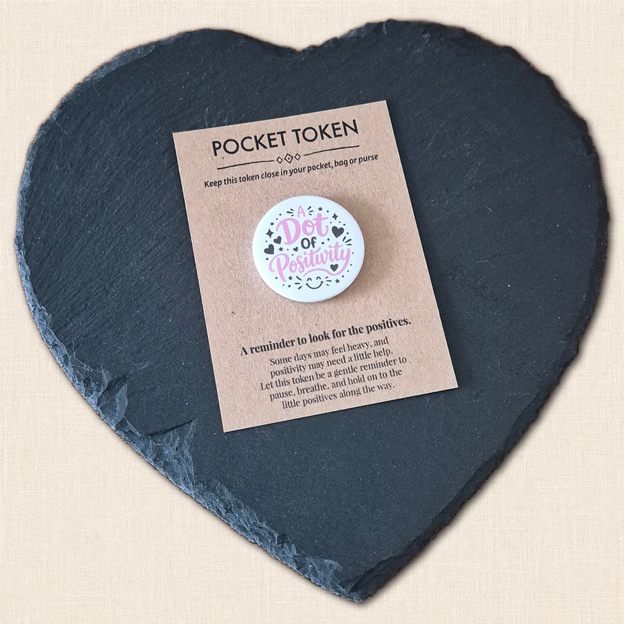 Image of A Dot of Positivity Pocket Token - Little Reminder to Look for the Good