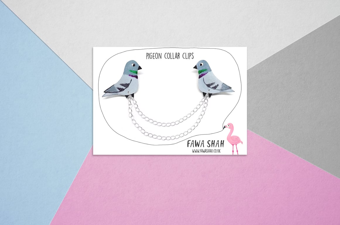 Pigeon Collar Chain - Hardpainted - Bird Jewellery