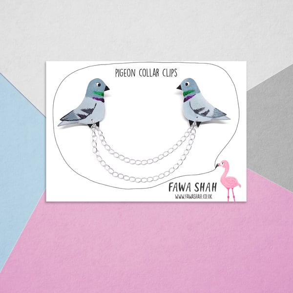 Pigeon Collar Chain - Hardpainted - Bird Jewellery
