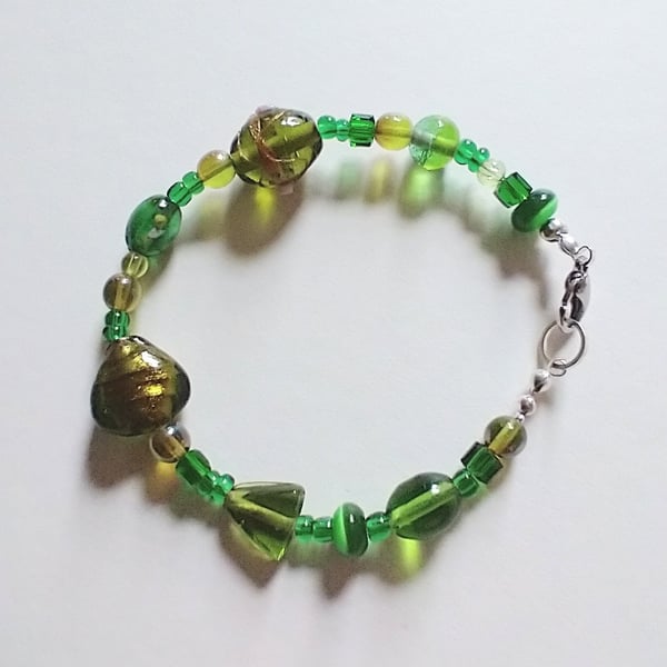 Emerald City Glass Bracelet 
