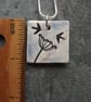 Handmade Ceramic Cow Parsley and swallows pendant - Image 4