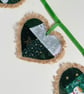 Christmas Hearts Hessian Bunting - green - Image 4