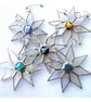 Shiny Star Suncatcher Stained Glass Dichroic Plum Handmade 015 - Image 3