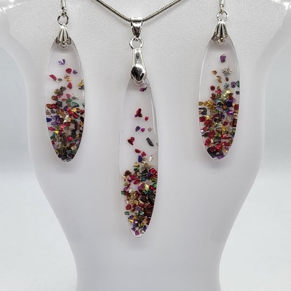 Oval Necklace & Earring Set