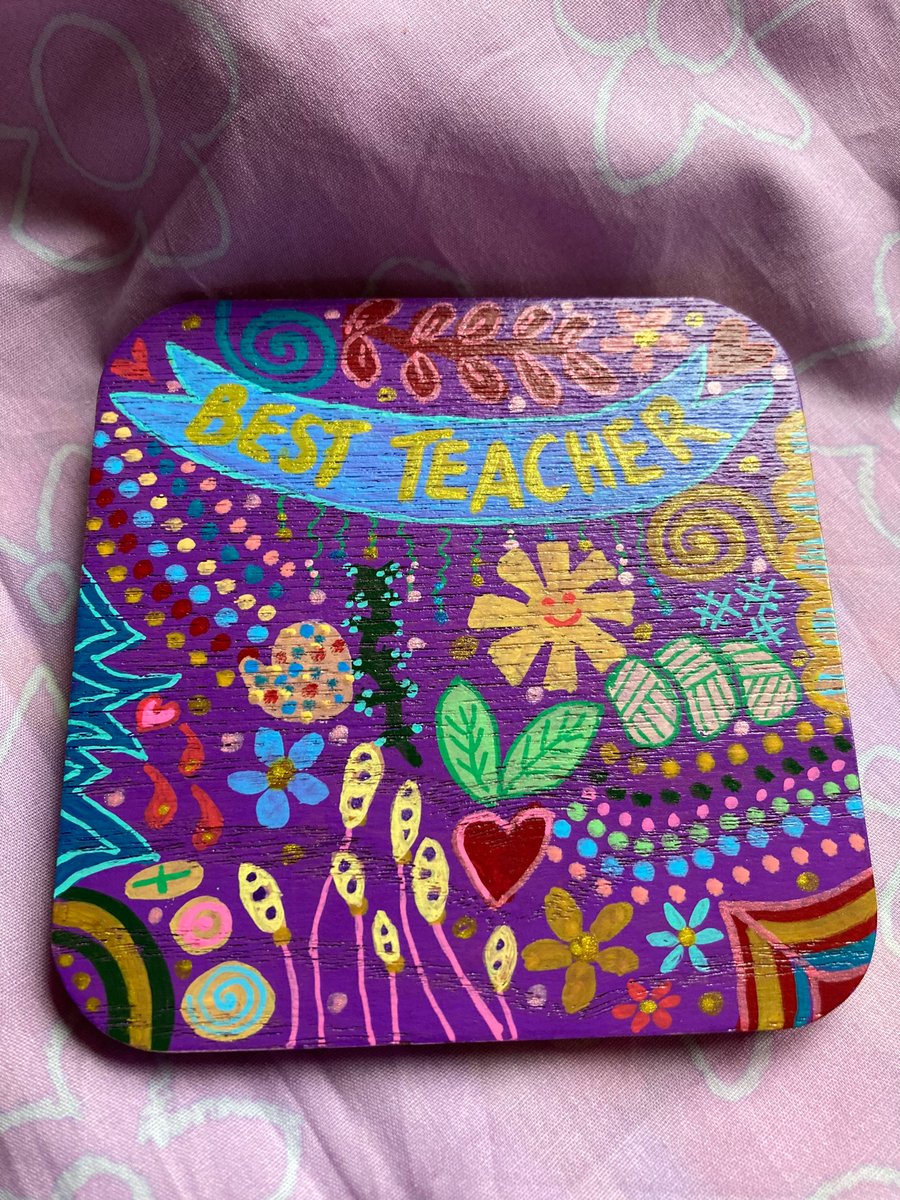  BEST TEACHER coaster