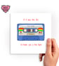 1980's Cassette Tape Retro Birthday Card, love songs mix tape card, funny valent - Image 2