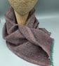 Lush two-tone textured lambswool scarf – Soft rose