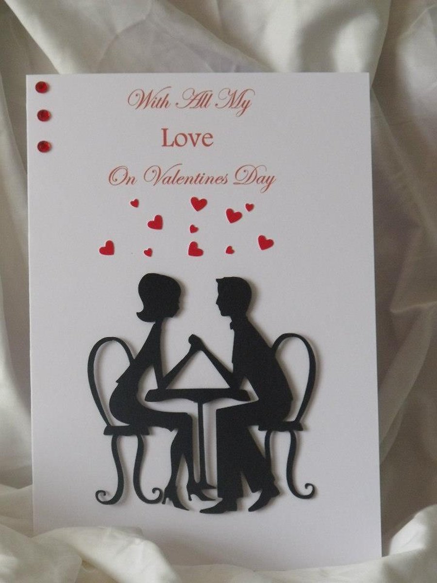 Valentines Card handmade made to order