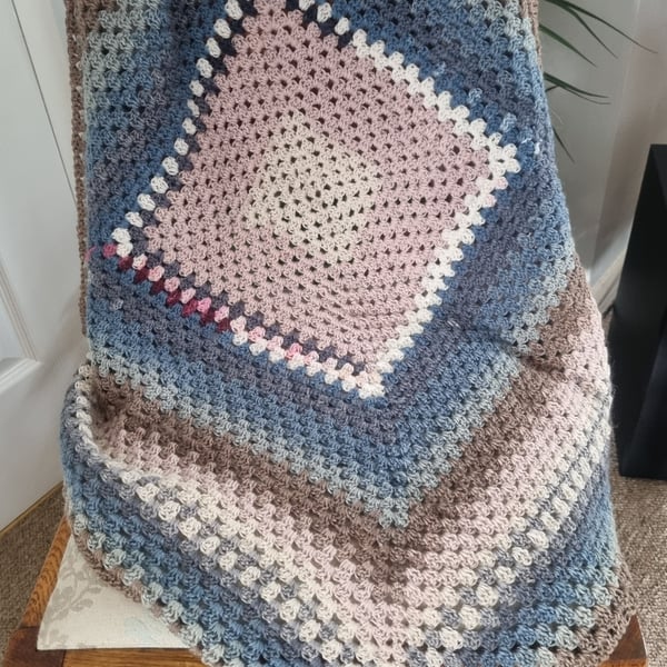 Handmade crochet blanket, pram, pushchair, cot, nursery, car seat 