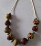 POLYMER CLAY AUTUMN COLOURED NECKLACE - FREE UK SHIPPING