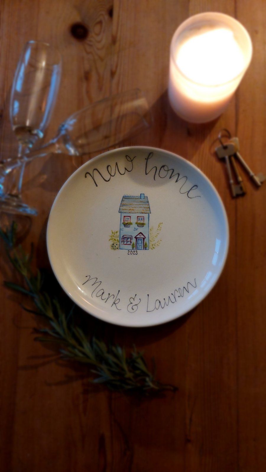 New home gift, personalised new home gift, housewarming, first home, plate 