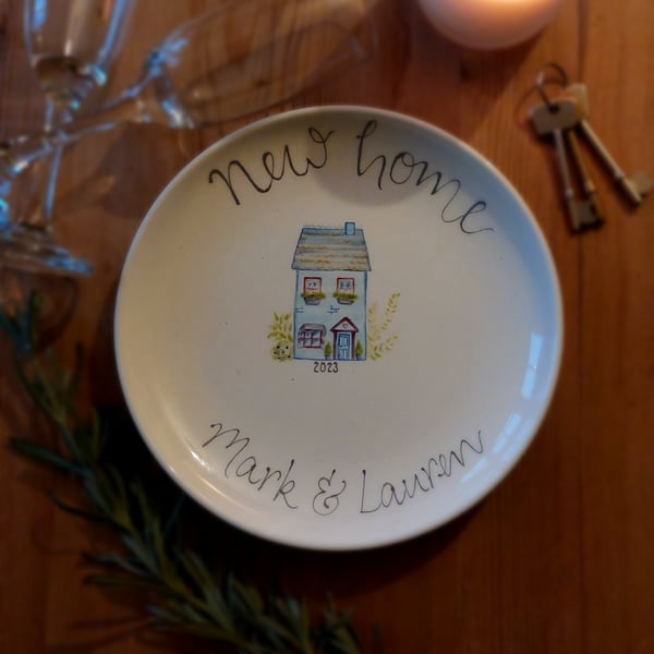 New home gift, personalised new home gift, housewarming, first home, plate 