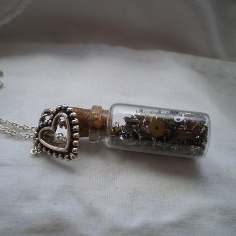 Steampunk Love You For All Time Necklace