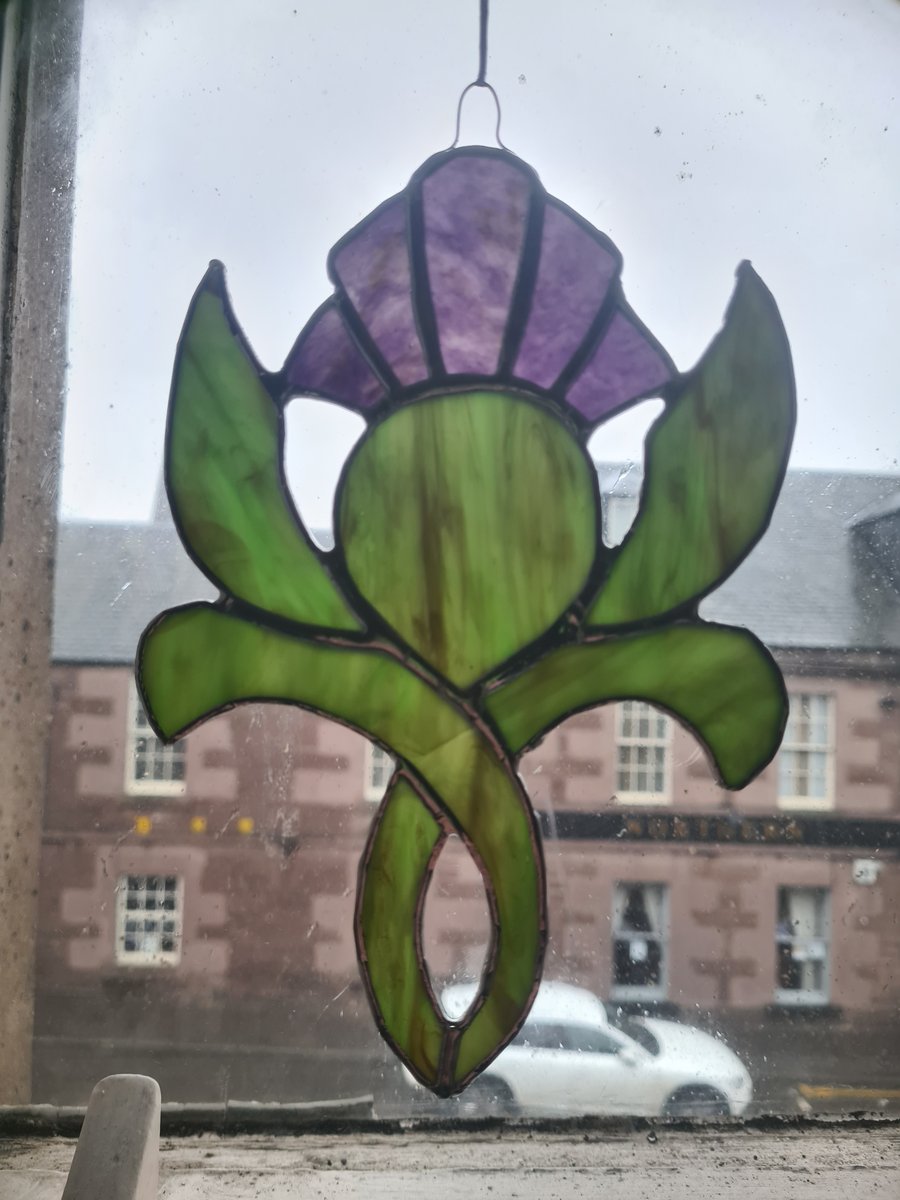 Stained glass thistle 