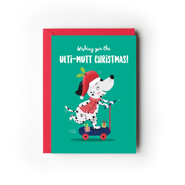 Dog Ulti-mutt Christmas Card