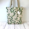 Long Handled Tote Bag - Botanical - Foliage - Green
