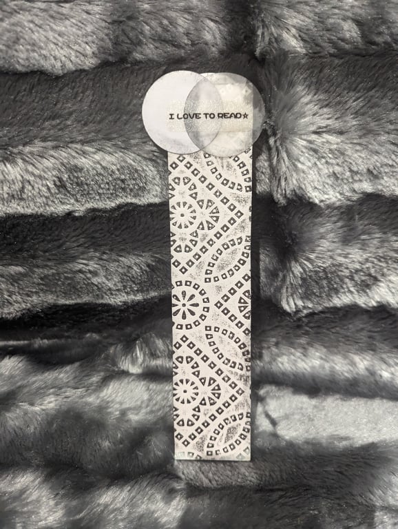 I Love to Read Silver and White Bookmark