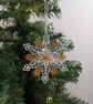 Machine Embroidery Snowflake Ornament: Lacey Christmas Decor - Image 10