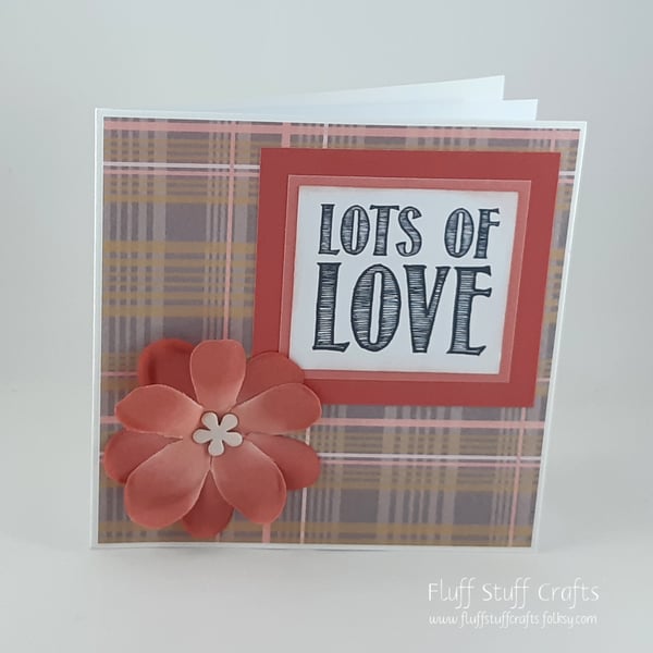 Handmade any occasion card - lots of love
