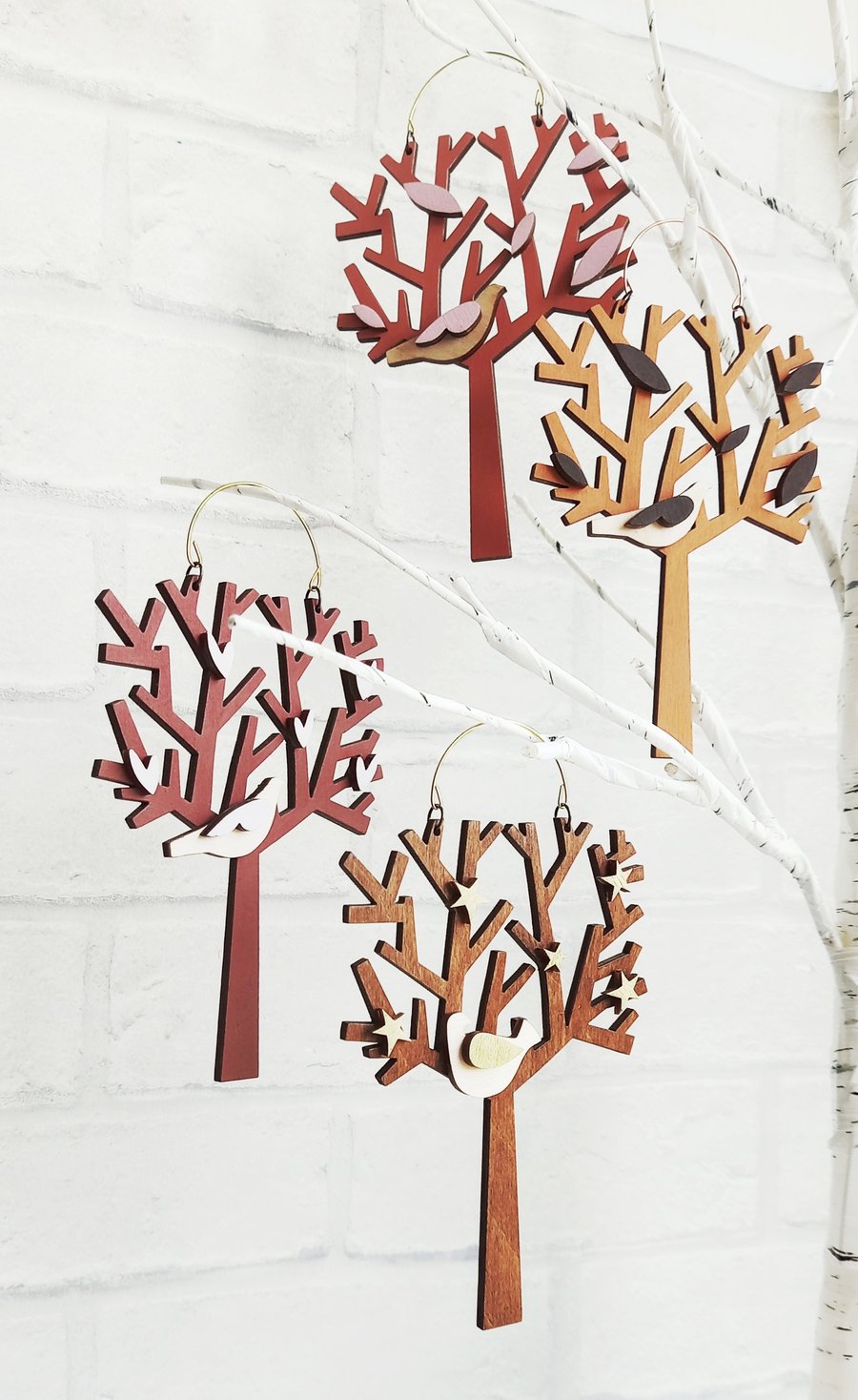 Autumn Decoration, Hanging Decoration, Bird in a Tree, Autumn Decor