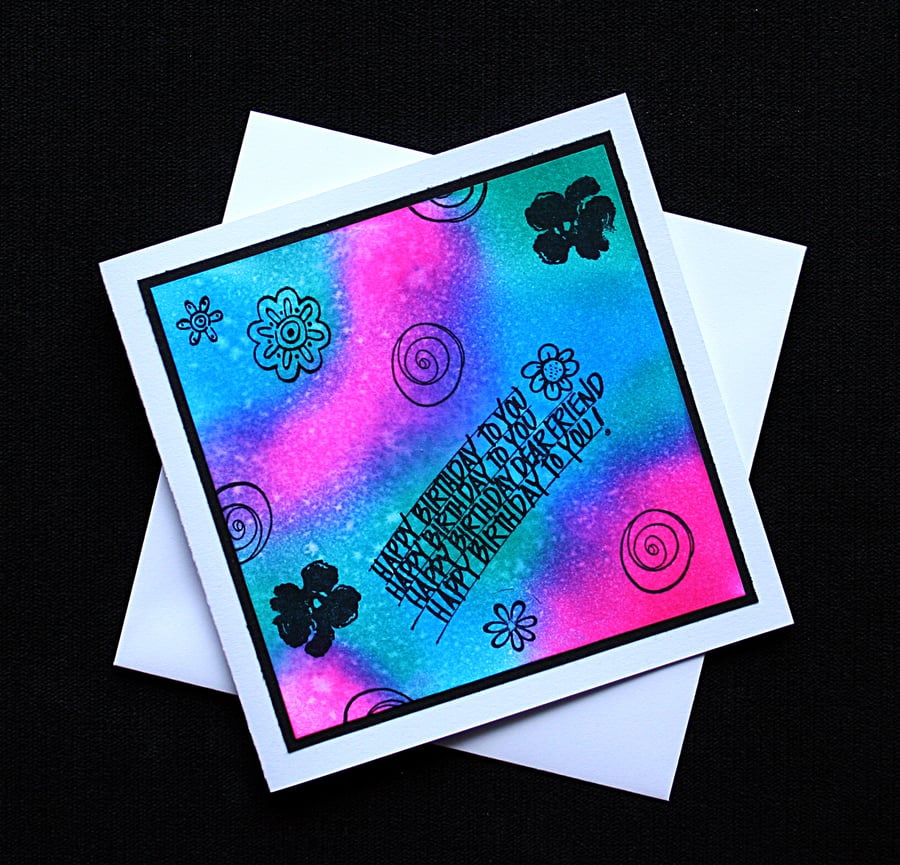 Happy Birthday To You - Handcrafted Birthday Card - dr16-0029