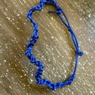 Shiny Blue Knotted Cord Bracelet