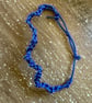 Shiny Blue Knotted Cord Bracelet