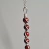 Handmade 925 Silver & Red Snakeskin Jasper Pendant Necklace Chain & Gift Boxed 