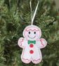 gingerbread snowman hanging decoration - Image 1