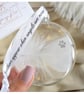 Pet Memorial Round Feather Bauble, Paw Print Round Glass Christmas Ornament, Pet - Image 2