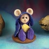 Spring Sale ... Seated Downland Mouse 'Loren' with cheese OOAK Sculpt Ann Galvin