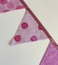 Pink flowers bunting - small -reversible  - Image 3