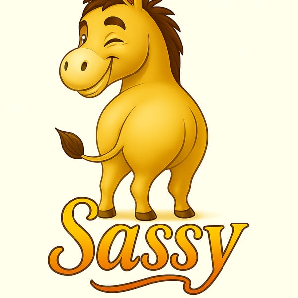 Winking Donkey Illustration – Fun Print for Home or Gifts