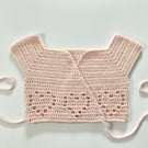 Ballet style cardigan Wrap age 4-5 years Heart Detail Pink
