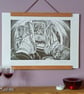 'Just Us' Linocut Print