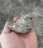 Baby Bird Sculpture, Pearl Green Fledgling Ornament - Image 3
