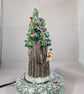 Ceramic Xmas Christmas Snowy Conifer Tree Cottage House Table Lamp Decoration.   - Image 4