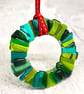 Fused Glass Wreath Christmas decoration