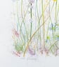 Wild Flowers Original Modern Botanical Watercolour Painting Colourful Botanical  - Image 3