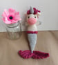 Mermacorn - Mermaid Unicorn- Small cuddly soft crochet toy, plushies, softies, p