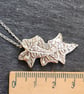 Pendant with 3 leaves in fine silver - Image 3