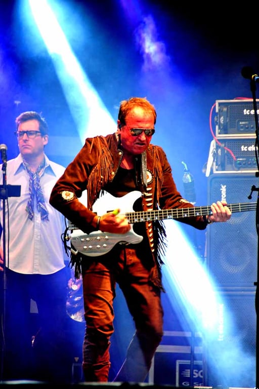 Mark King Level 42 In Concert Photograph Print